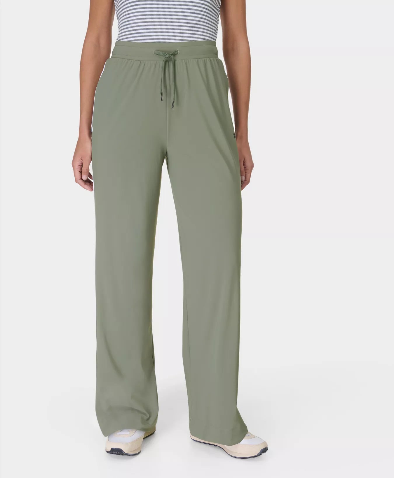 Explorer Wide Leg 30" Trouser in Willow Green
