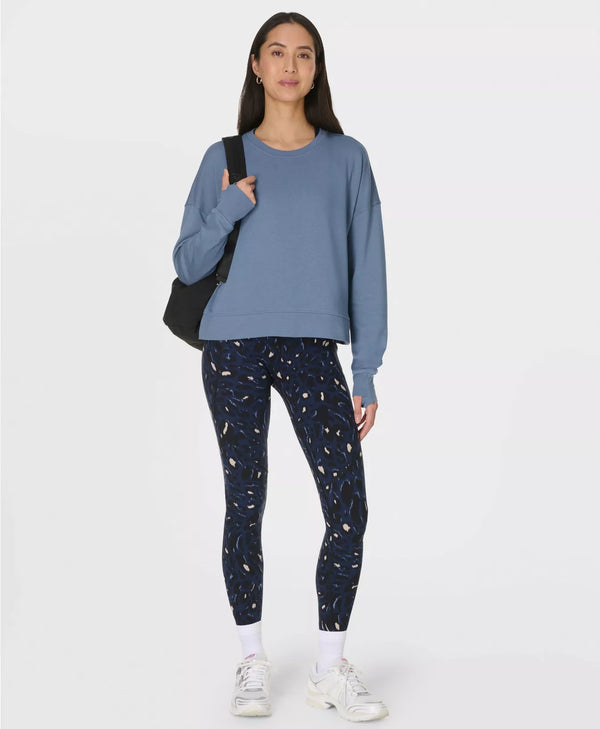 After Class Crop Sweatshirt in Luxe Blue
