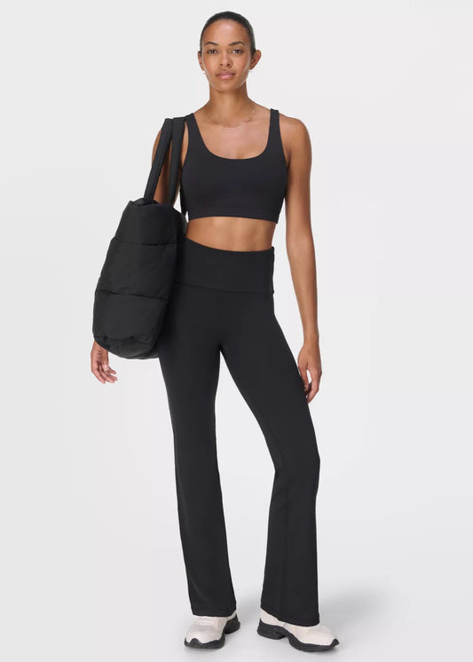 All Day Foldover Waist Trouser in Black