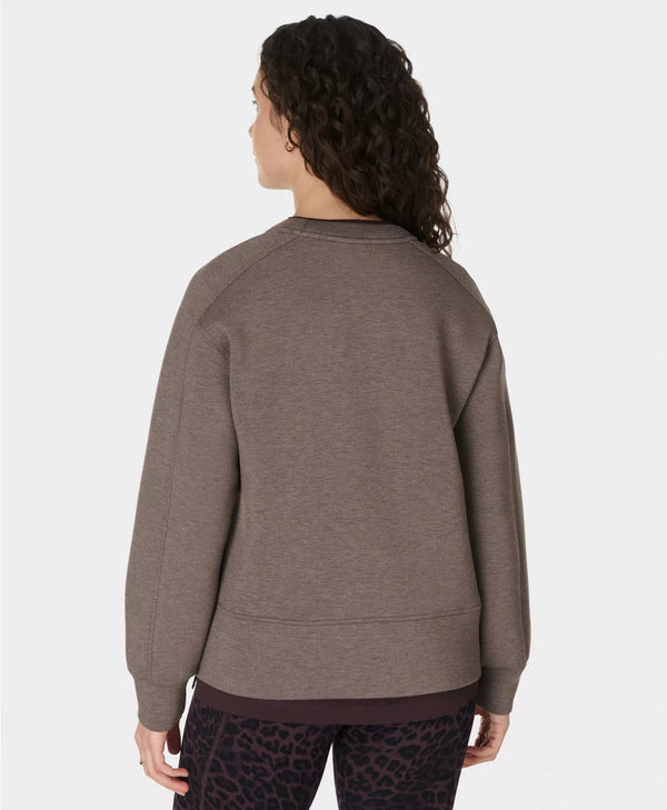 Wind Down Crew Neck Pullover in Taupe