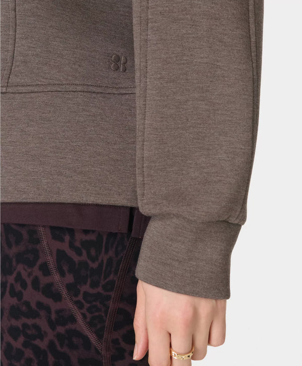 Wind Down Crew Neck Pullover in Taupe
