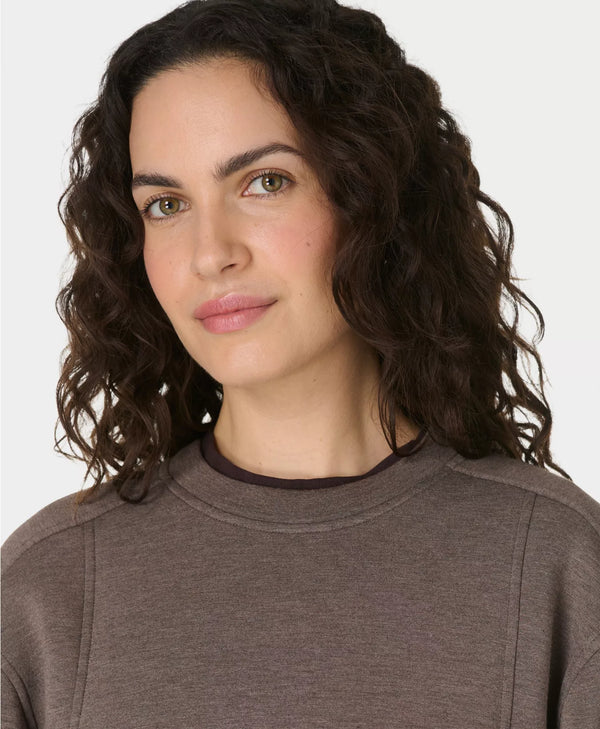 Wind Down Crew Neck Pullover in Taupe