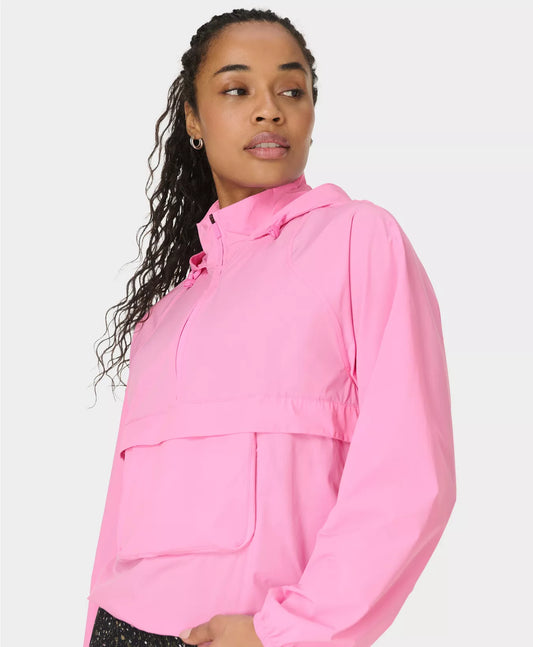 Runner's High Packaway Jacket in Guava Pink