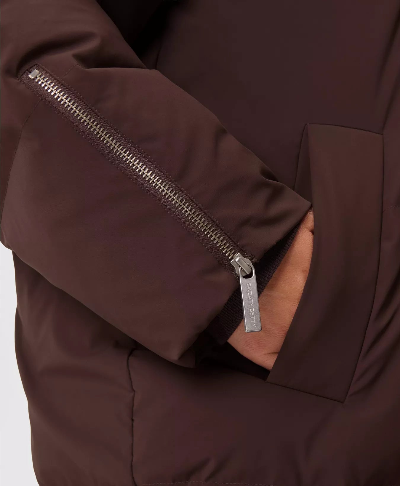 Nimbus Cloud Longline Puffer in Sable Brown