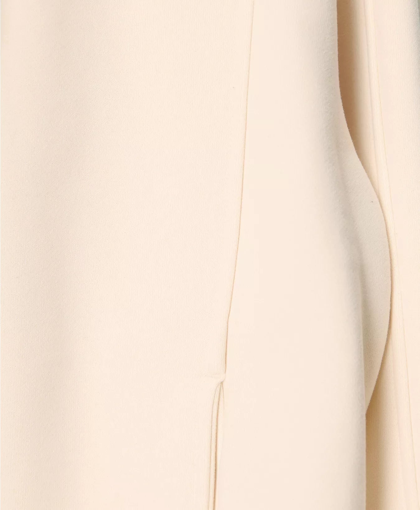 Premium Brushed Zip Through in Cream Beige