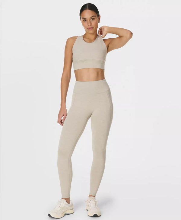 Ultimate Move Marl Sports Bra in Dusk Beige