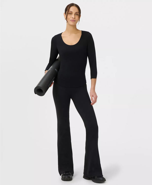 Ultimate Studio Yoga 3/4 Sleeve T-Shirt in Black