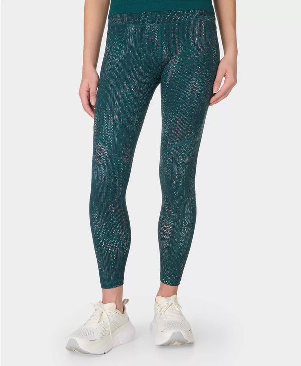 Power 7/8 Workout Leggings in Green Print