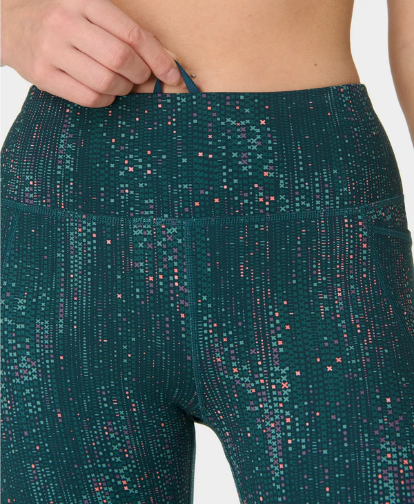 Power 7/8 Workout Leggings in Green Print
