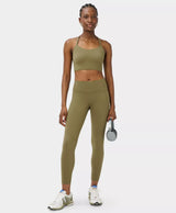 Power 7/8 Gym Leggings in Khaki Brown