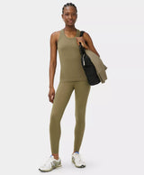 Power 7/8 Gym Leggings in Khaki Brown