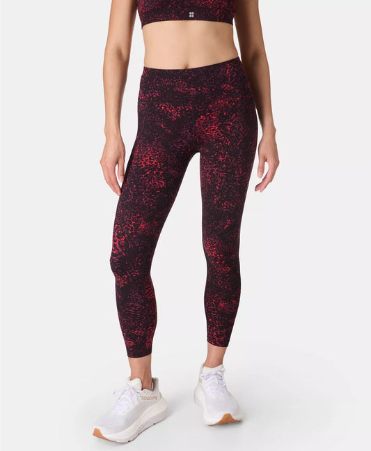 Power 7/8 Gym Leggings in Red Tortoise Print