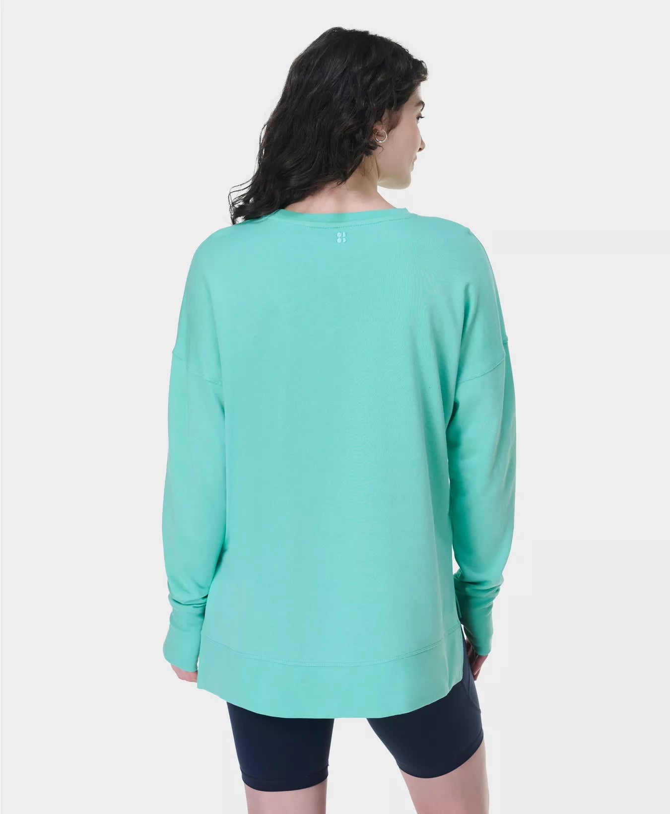AFTER CLASS LONGLINE SWEATSHIRT - SEA SPRAY BLUE - SWEATY BETTY