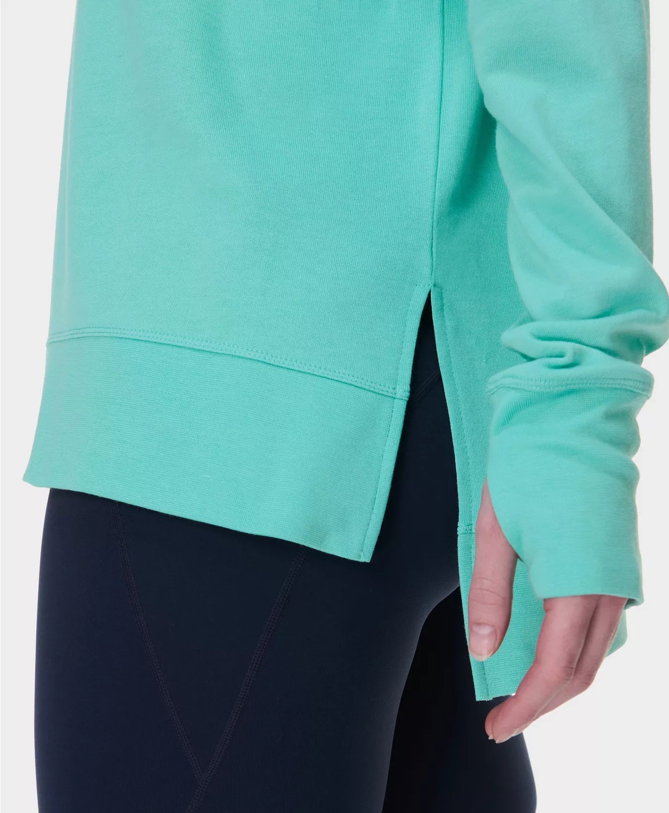 AFTER CLASS LONGLINE SWEATSHIRT - SEA SPRAY BLUE - SWEATY BETTY