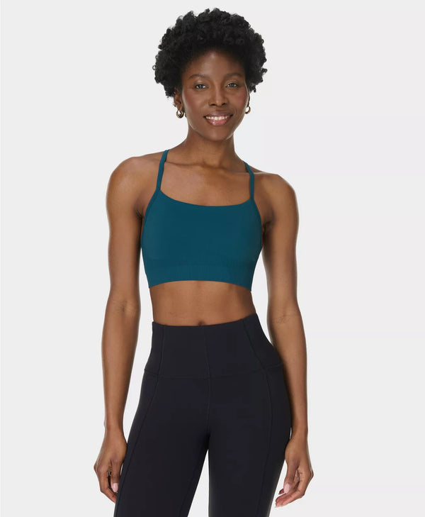 Spirit Restored Seamless Yoga Bra in Deep Green