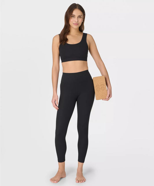 Glow Rib 7/8 Leggings in Black