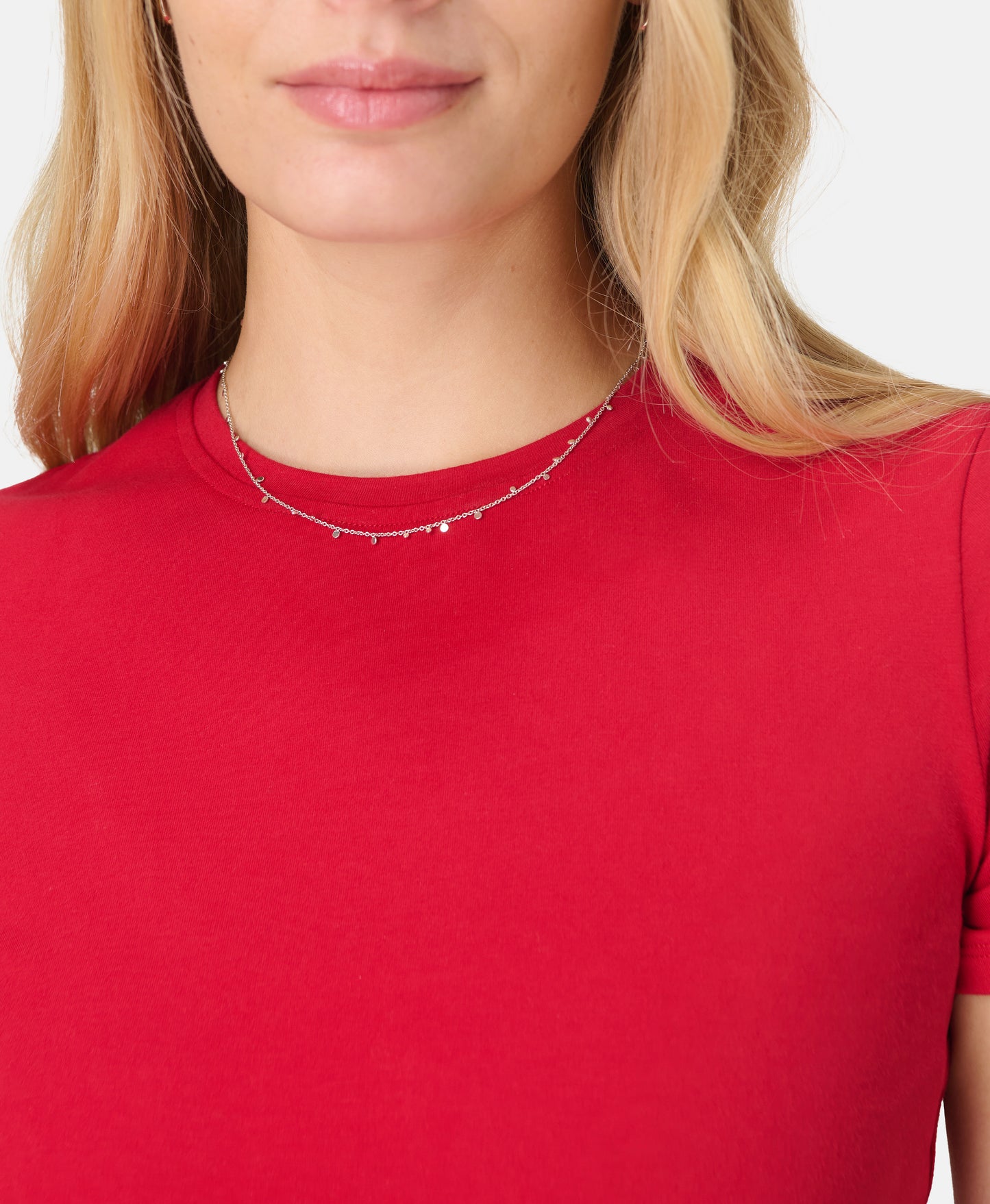 Essential Sculpt Short Sleeve Top in Pepper Red