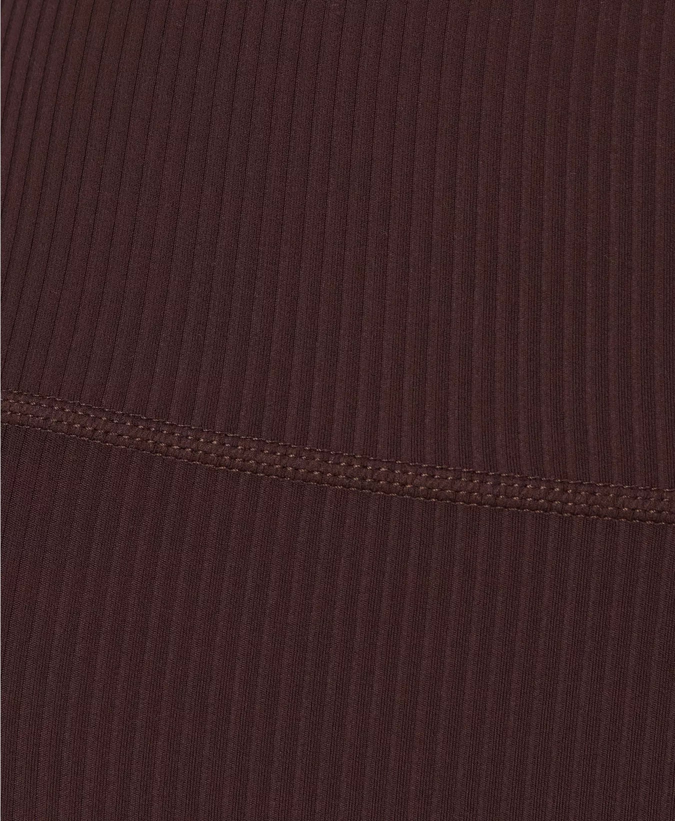 Glow Flex Rib 32" Flare Trousers in Sable Brown