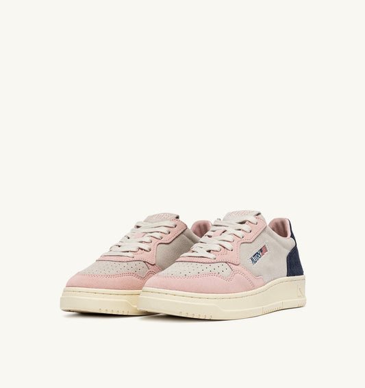 Medalist Low Sneakers in Tricolor Rosemary and Atlantic Suede