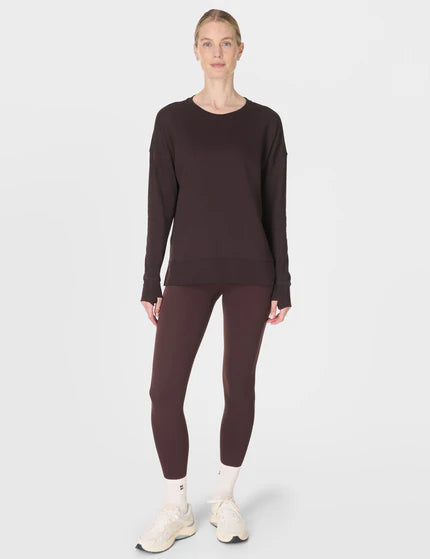 After Class Longline Sweatshirt in Sable Brown