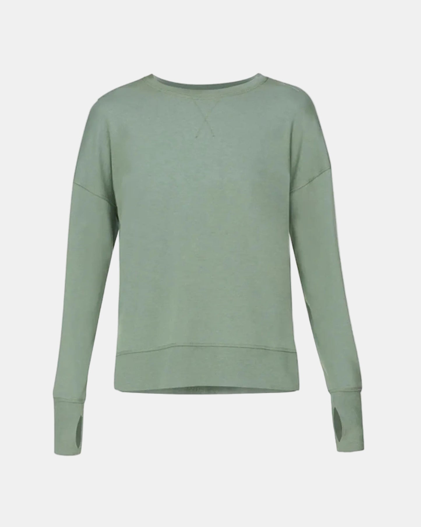 Afterclass Longline Sweatshirt in Willow Green