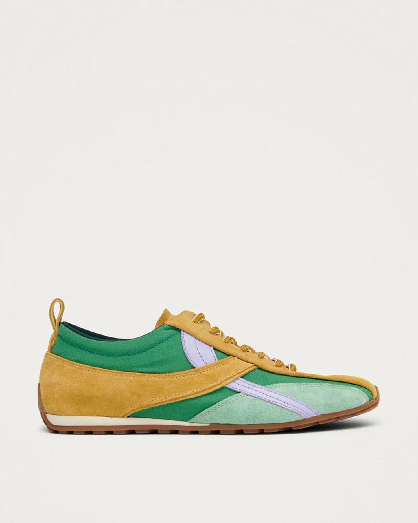 TB304 Nylon Leather Sneakers in Green