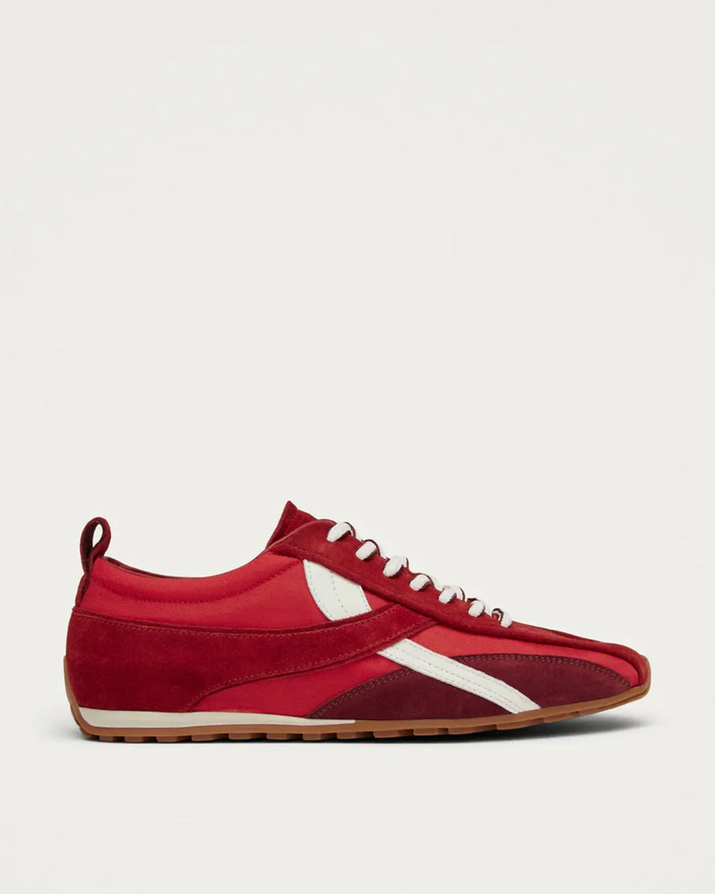 TB304 Nylon Leather Sneakers in Red