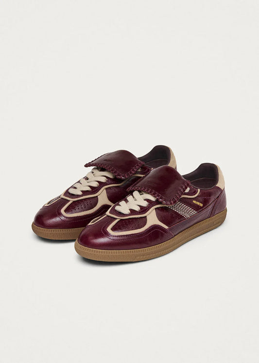 TB490 Club Patent Leather Sneakers in Deep Burgundy