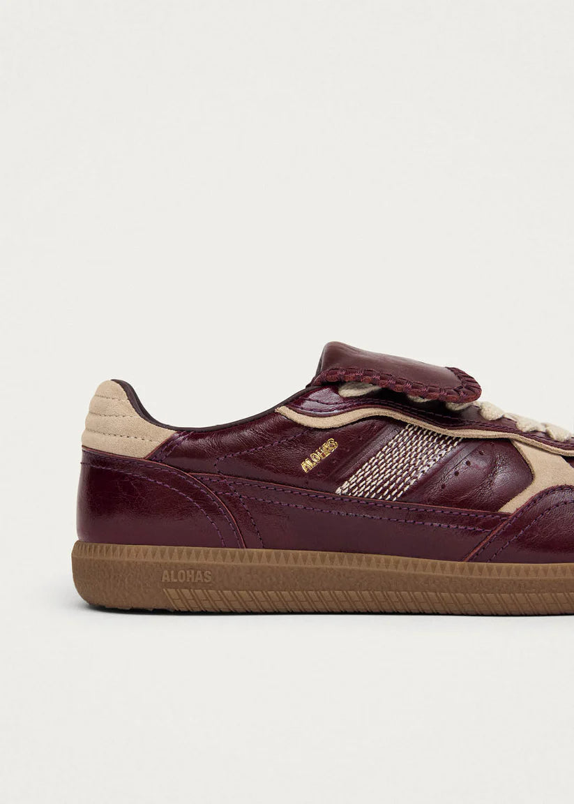 TB490 Club Patent Leather Sneakers in Deep Burgundy