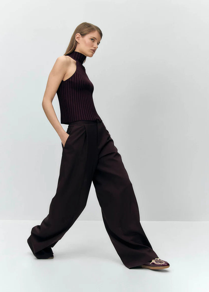 TB490 Club Patent Leather Sneakers in Deep Burgundy