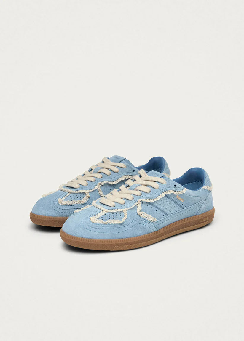 TB490 Rife Cornflower Sneakers in Blue Cream Leather