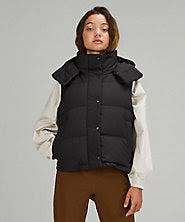 Wunder puff cropped vest black - Lululemon