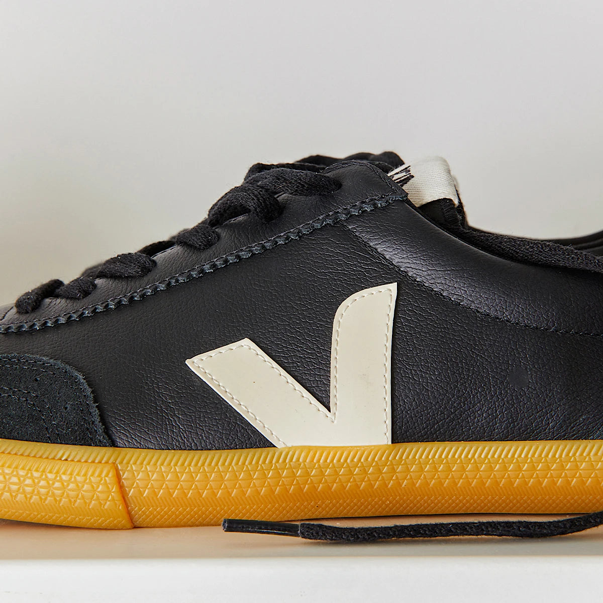 Volley Sneaker in Black & Pierre Leather