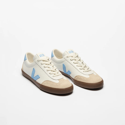 Volley Sneaker in White Aqua Bark