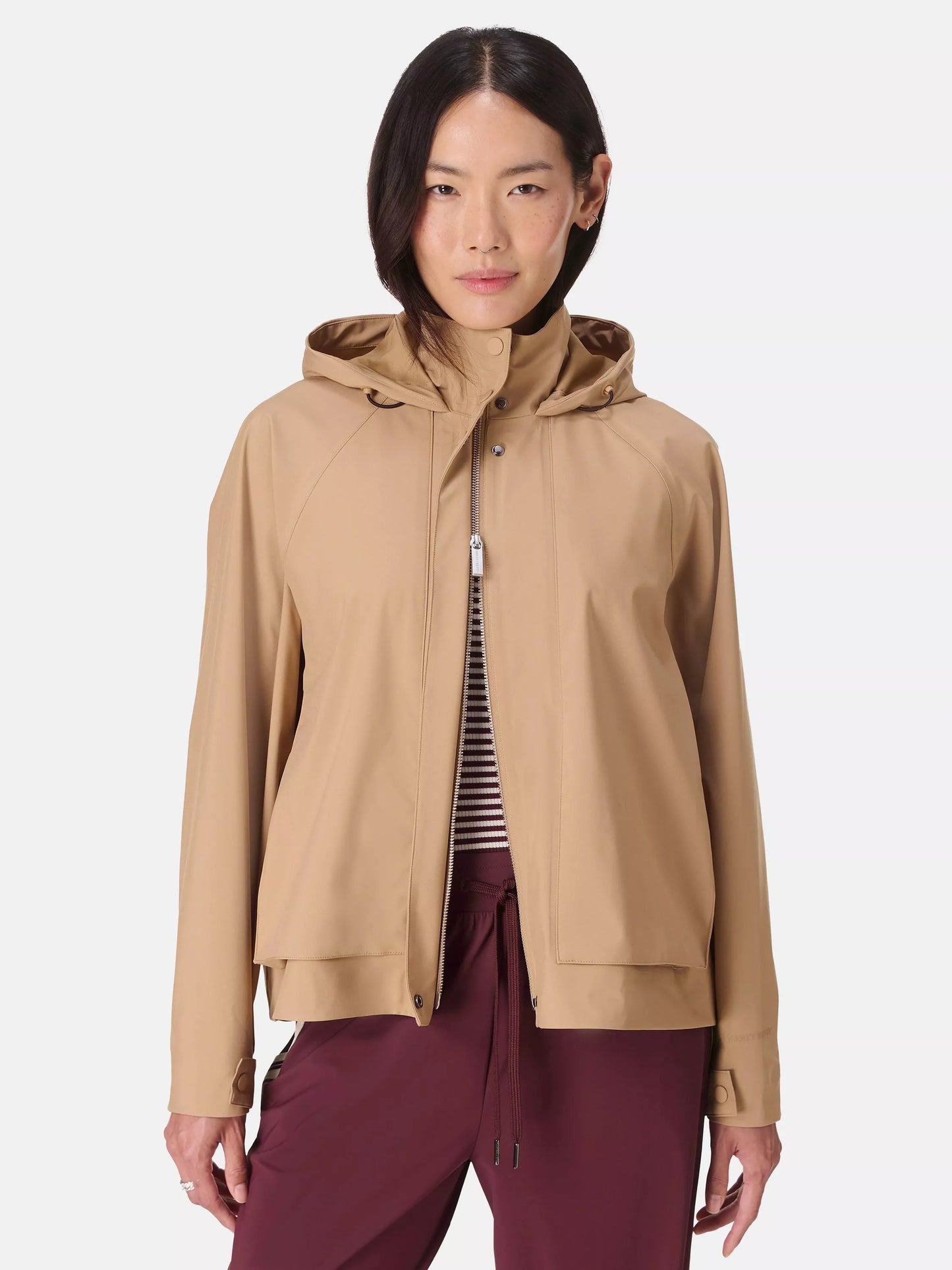 Motion Waterproof Cropped Parka in Beige