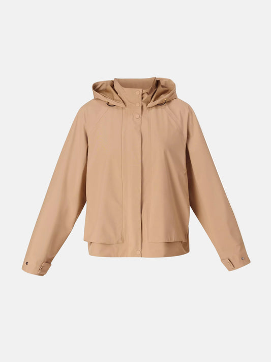 Motion Waterproof Cropped Parka in Beige