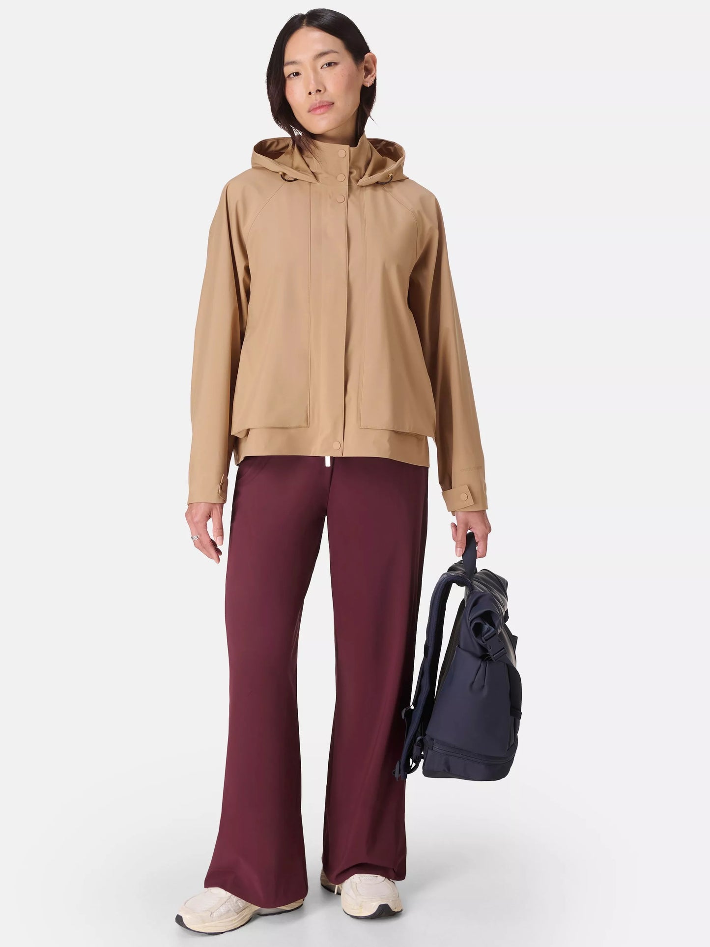 Motion Waterproof Cropped Parka in Beige