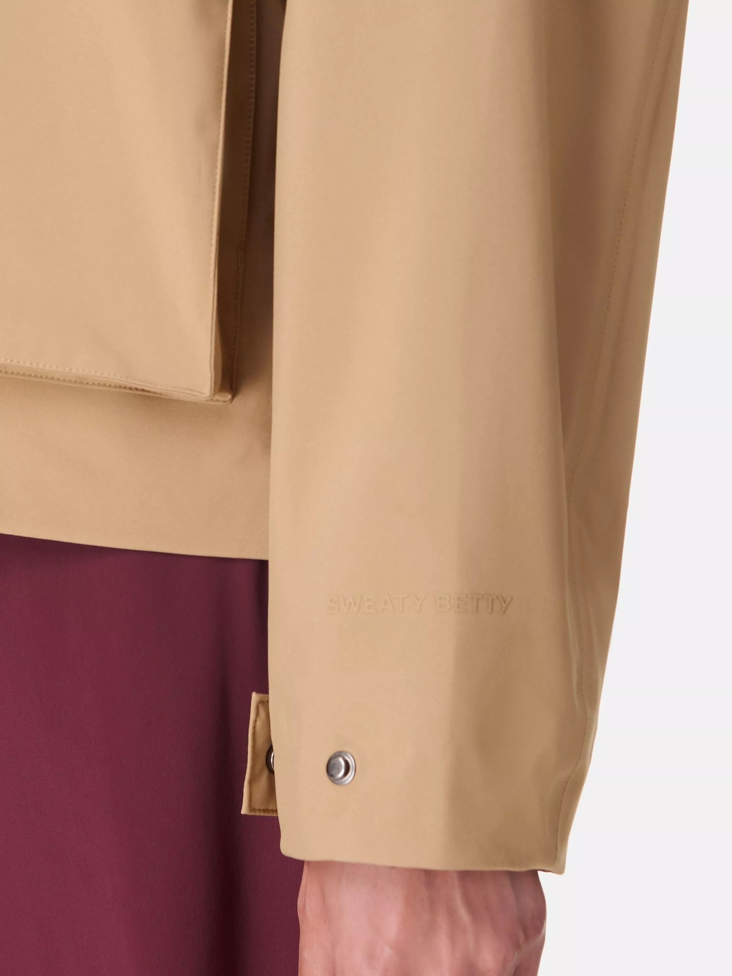 Motion Waterproof Cropped Parka in Beige