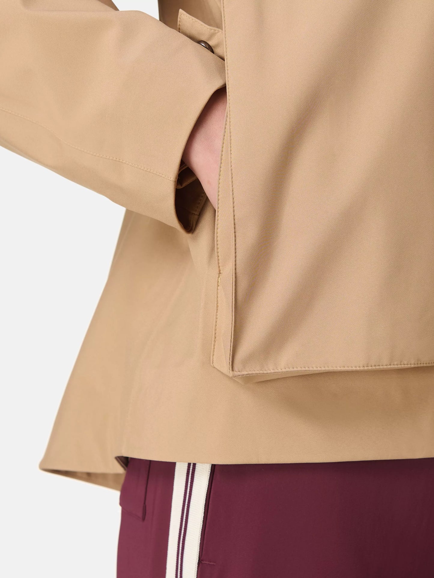 Motion Waterproof Cropped Parka in Beige