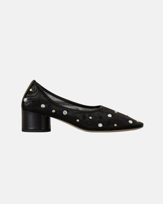 Balla Pump in Black Crystals And Studs