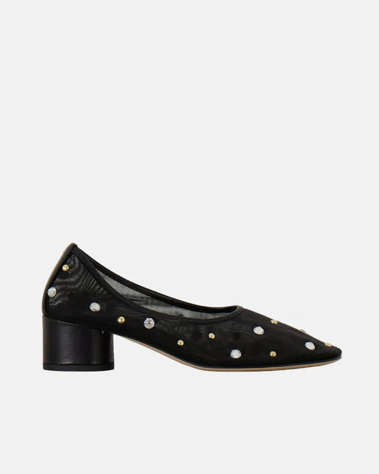 Balla Pump in Black Crystals And Studs