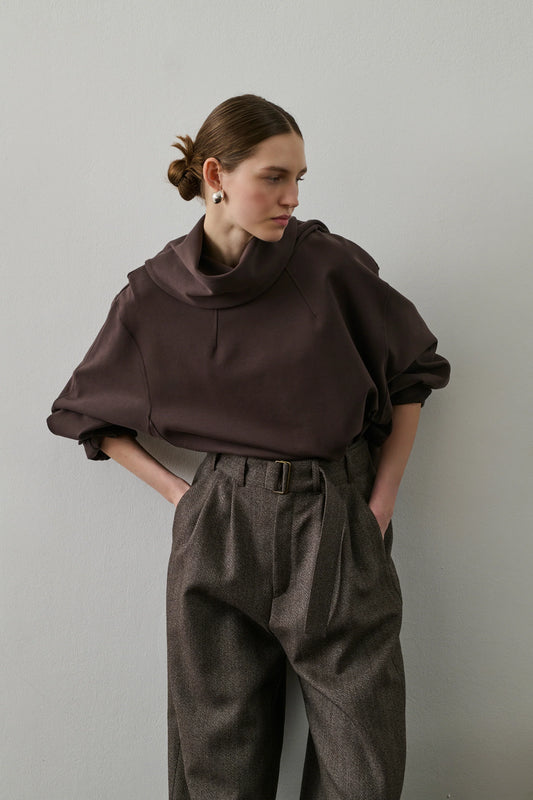 Freja jumper in Marron/Prune