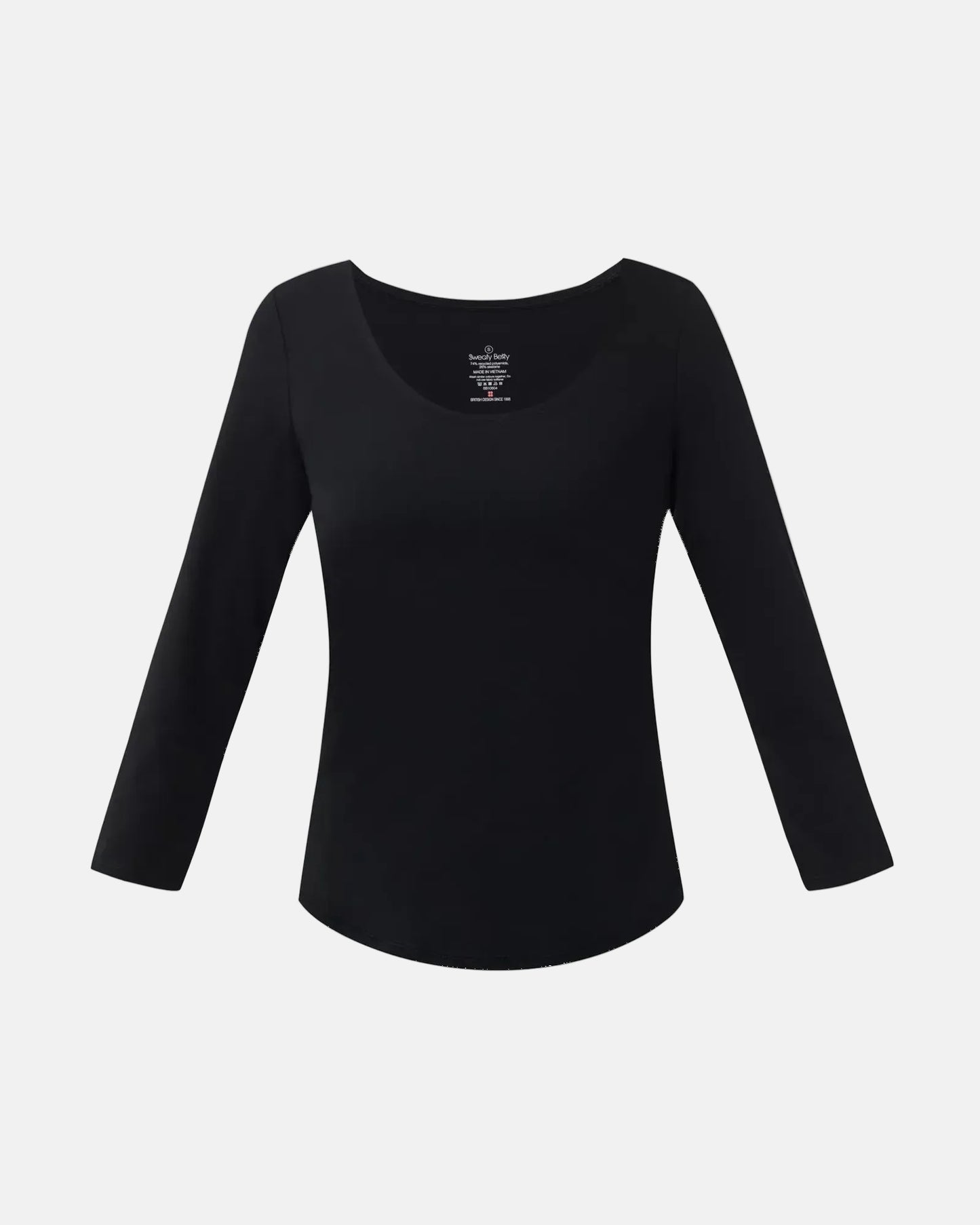 Ultimate Studio Yoga 3/4 Sleeve T-Shirt in Black