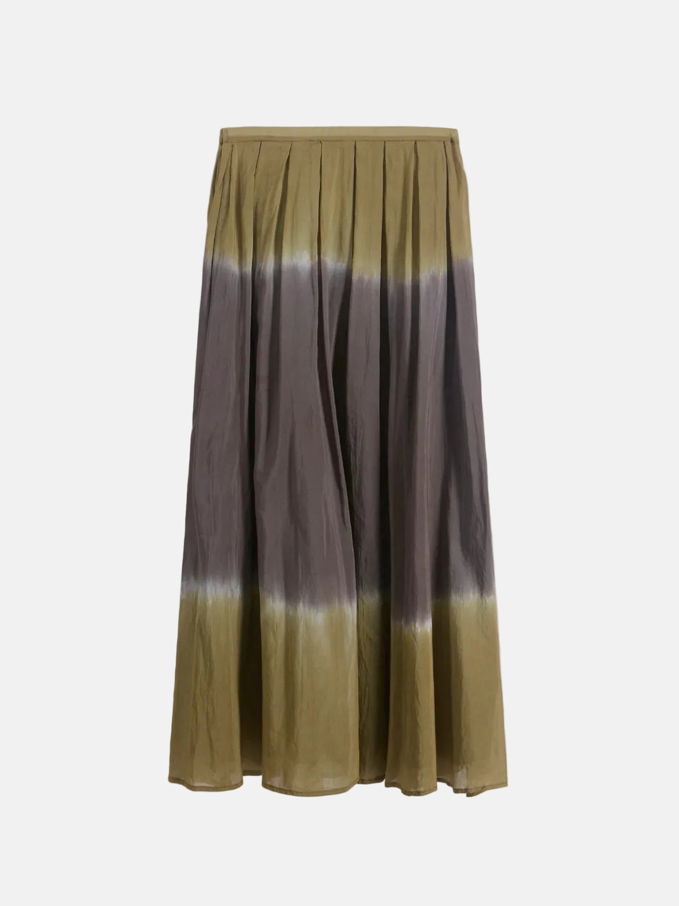 Plisse Midi Skirt in Khaki