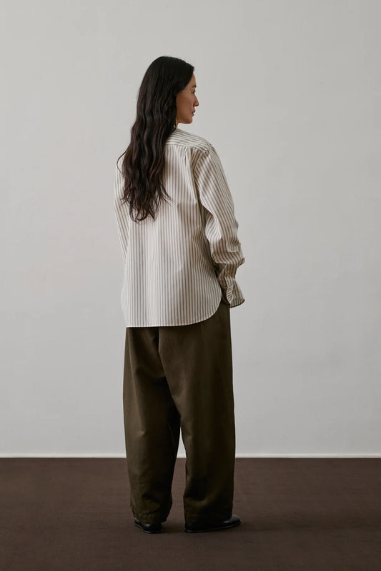 Vernon Cotton Trousers in Kaki