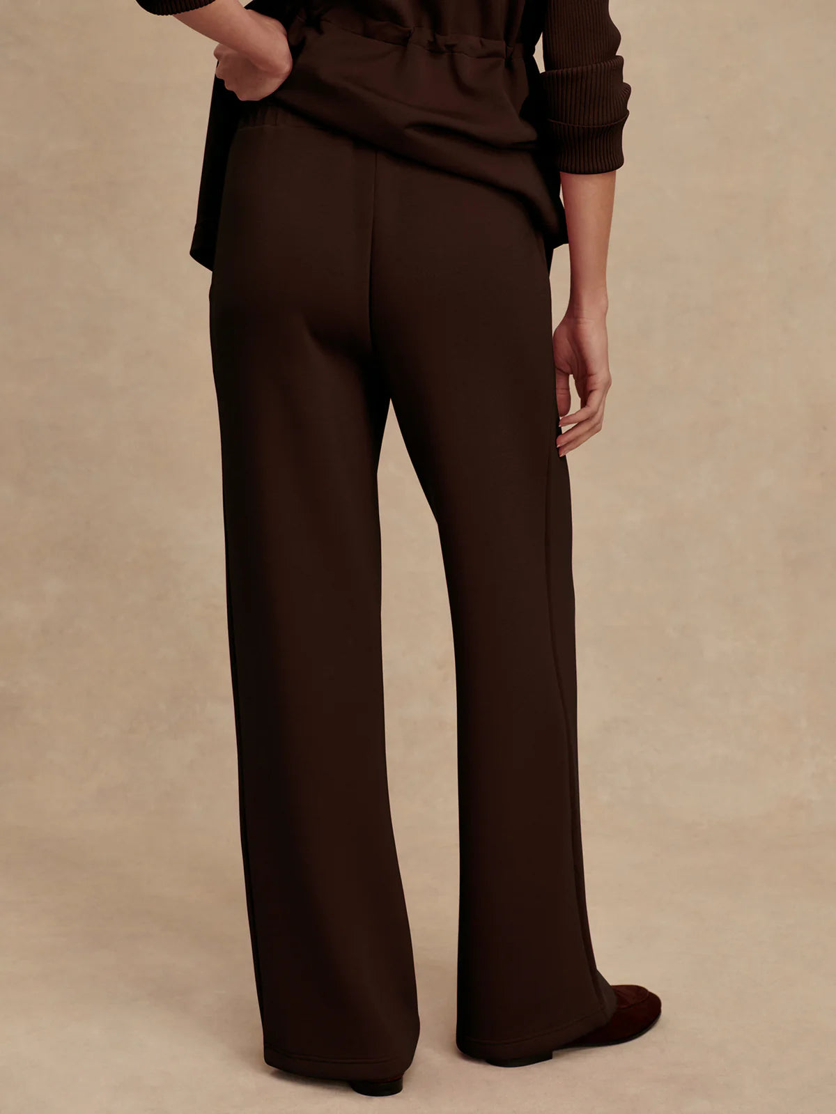 The Wide Leg Pant 30" in Coffee Bean