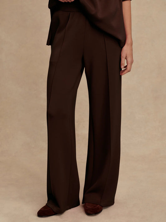 The Wide Leg Pant 30" in Coffee Bean