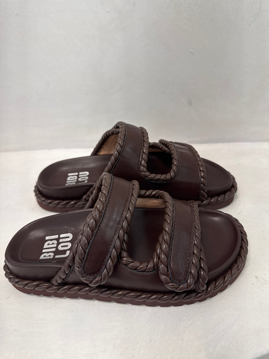 LAMA SANDAL - DARK BROWN - BIBI LOU