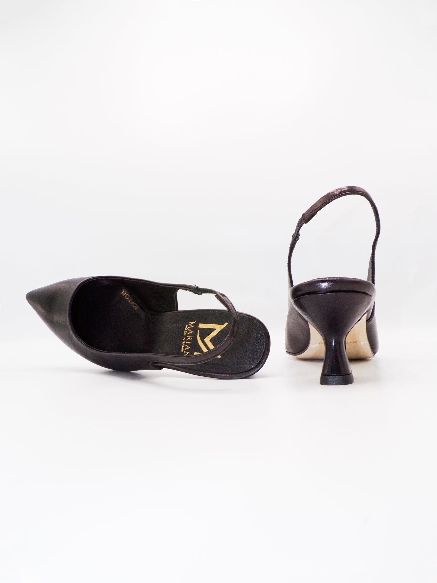MARIAN KITTEN HEEL SLINGBACK-BLACK