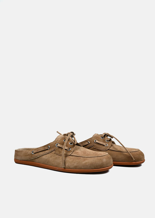 Suede Mule in Toffee